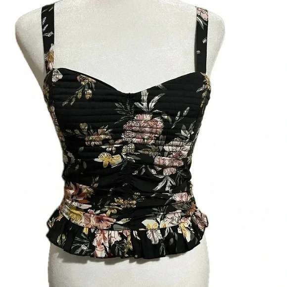 BOG Collective smocked floral top XS - Picture 1 of 6